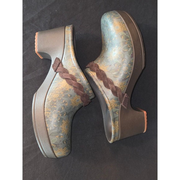 CROCS Shoes - Crocs Clog Sarah Heel Women's Size 6M Floral Print Braided Accent Comfort Shoes